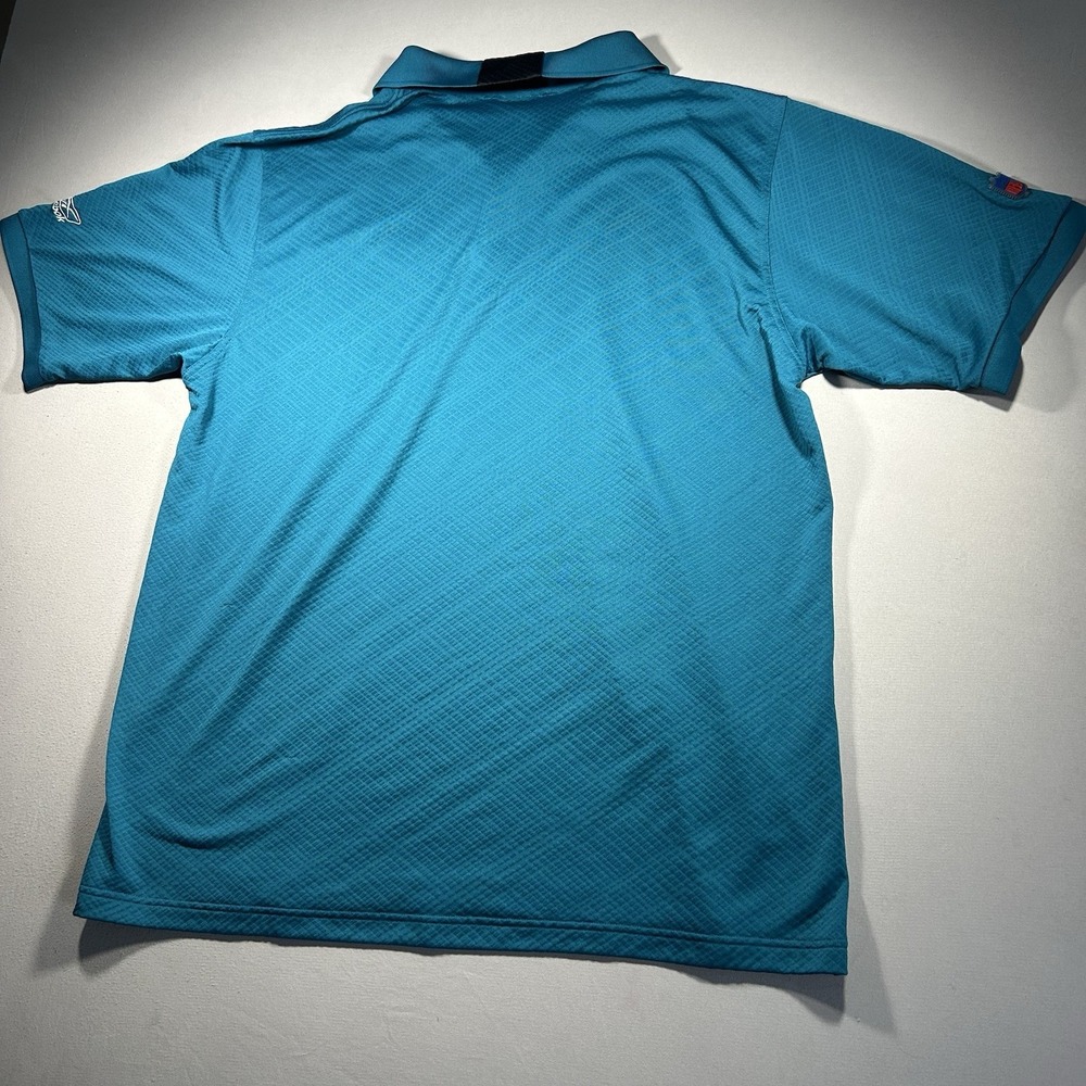 Reebok Vintage NFL Jacksonville Jaguars Polo Shirt Mens 3XL Teal Diamond Texture - Picture 7 of 8